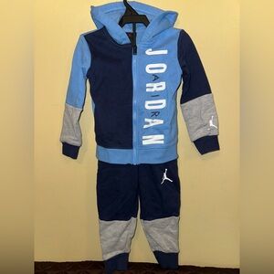 Toddler 2T 1-2Y Jordan Color Blocked Zip Up Hoodie & Sweatpants Set Little Boys